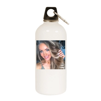 Holly JoAnne White Water Bottle With Carabiner