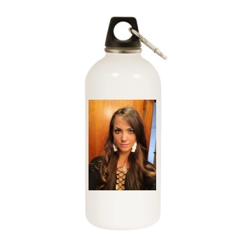 Holly JoAnne White Water Bottle With Carabiner