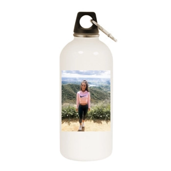 Holly JoAnne White Water Bottle With Carabiner