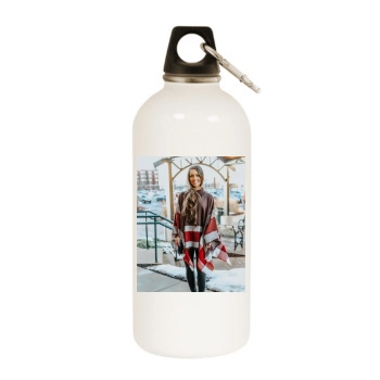 Holly JoAnne White Water Bottle With Carabiner