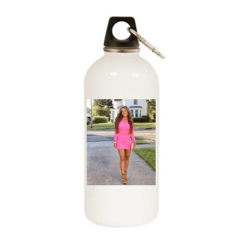 Holly JoAnne White Water Bottle With Carabiner