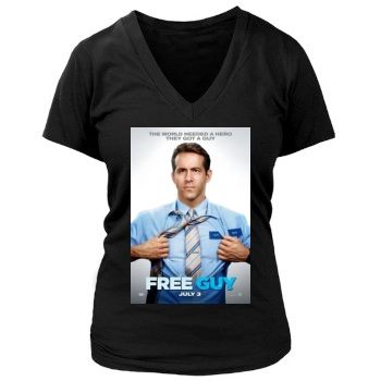 Free Guy (2020) Women's Deep V-Neck TShirt