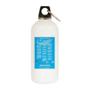 Great White (1982) White Water Bottle With Carabiner