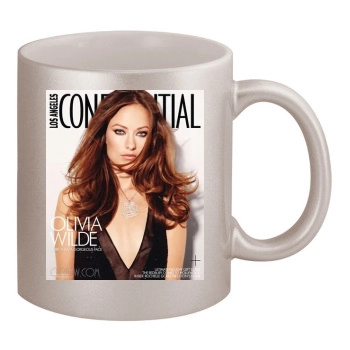 Olivia Wilde 11oz Metallic Silver Mug