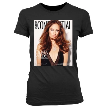 Olivia Wilde Women's Junior Cut Crewneck T-Shirt