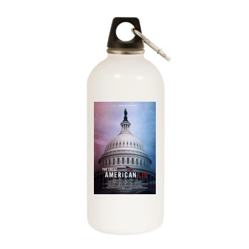 The Great American Lie (2020) White Water Bottle With Carabiner