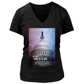 The Great American Lie (2020) Women's Deep V-Neck TShirt