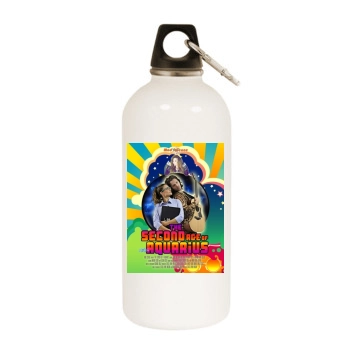 The Second Age of Aquarius (2020) White Water Bottle With Carabiner