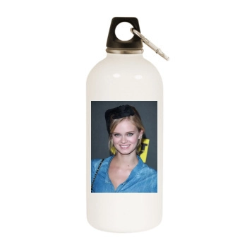 Sara Paxton White Water Bottle With Carabiner