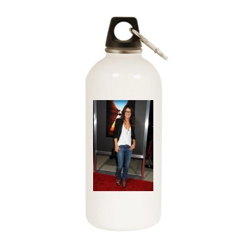 Shenae Grimes White Water Bottle With Carabiner