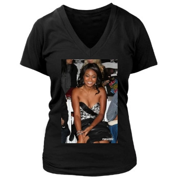 Tatyana Ali Women's Deep V-Neck TShirt