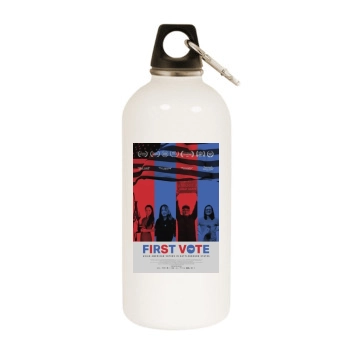 First Vote (2020) White Water Bottle With Carabiner