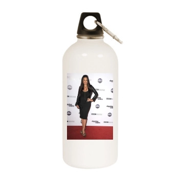 Tia Carrere White Water Bottle With Carabiner