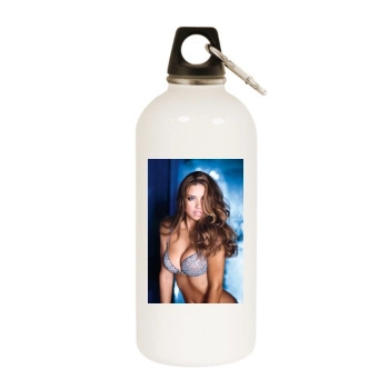 Adriana Lima White Water Bottle With Carabiner