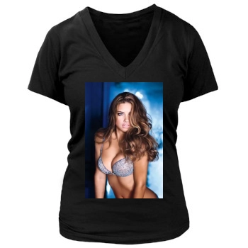 Adriana Lima Women's Deep V-Neck TShirt