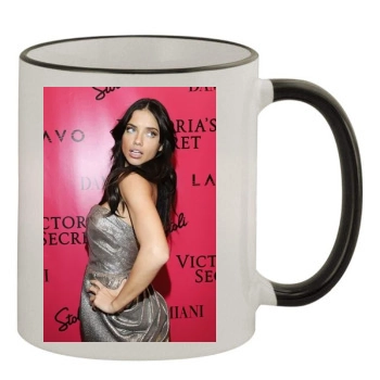 Adriana Lima 11oz Colored Rim & Handle Mug