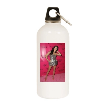 Adriana Lima White Water Bottle With Carabiner