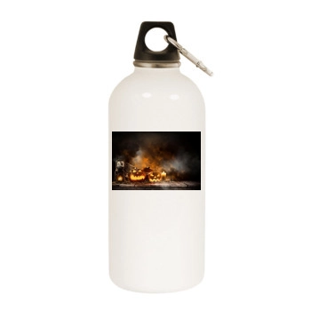 Halloween Holiday White Water Bottle With Carabiner