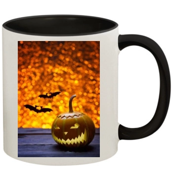 Halloween Holiday 11oz Colored Inner & Handle Mug