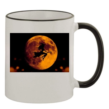 Halloween Holiday 11oz Colored Rim & Handle Mug