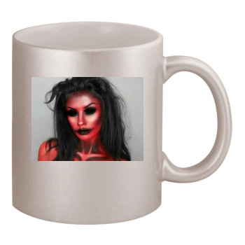 Halloween Holiday 11oz Metallic Silver Mug