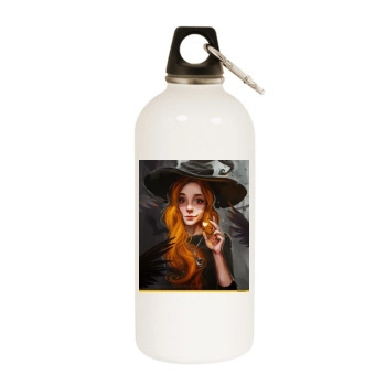 Halloween Holiday White Water Bottle With Carabiner