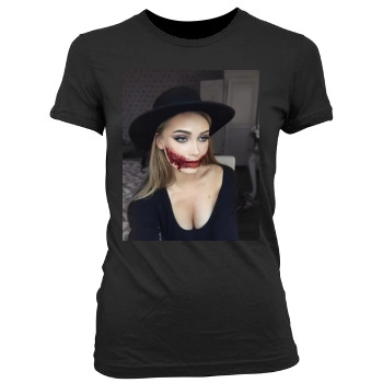 Halloween Holiday Women's Junior Cut Crewneck T-Shirt