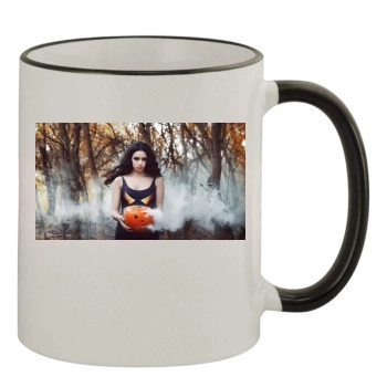 Halloween Holiday 11oz Colored Rim & Handle Mug