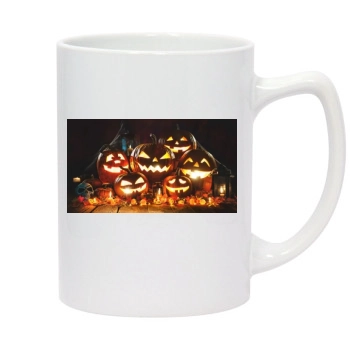 Halloween Holiday 14oz White Statesman Mug