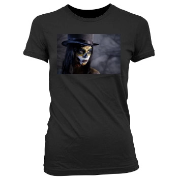 Halloween Holiday Women's Junior Cut Crewneck T-Shirt