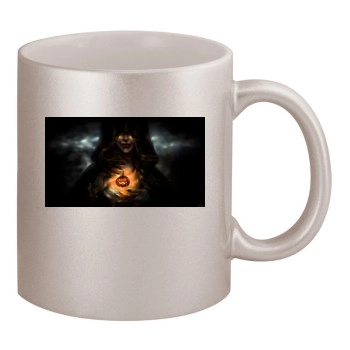 Halloween Holiday 11oz Metallic Silver Mug