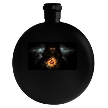 Halloween Holiday Round Flask