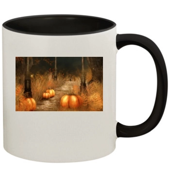 Halloween Holiday 11oz Colored Inner & Handle Mug