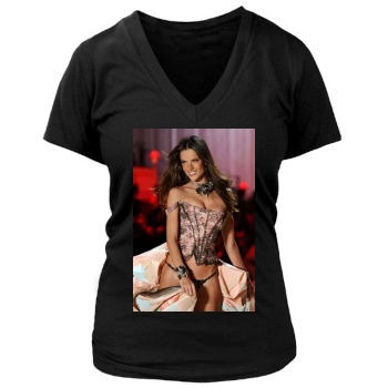 Alessandra Ambrosio Women's Deep V-Neck TShirt