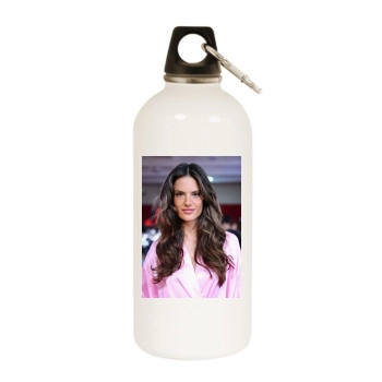 Alessandra Ambrosio White Water Bottle With Carabiner