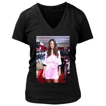 Alessandra Ambrosio Women's Deep V-Neck TShirt