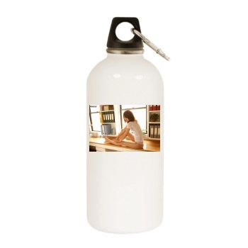 Ando Sayaka White Water Bottle With Carabiner