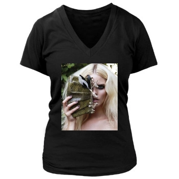 Anna Tunhav Women's Deep V-Neck TShirt