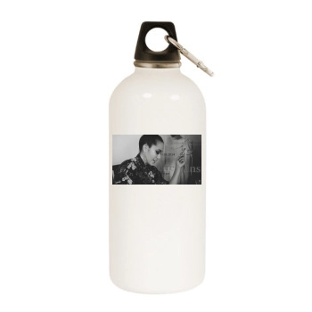 Gavlyn White Water Bottle With Carabiner