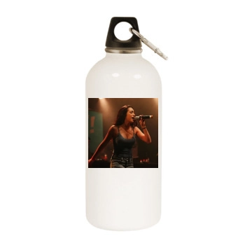 Gavlyn White Water Bottle With Carabiner