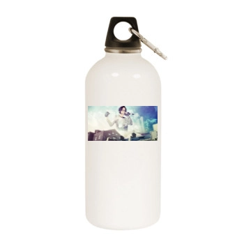 Gavlyn White Water Bottle With Carabiner