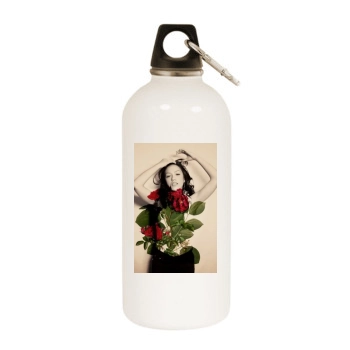 Gavlyn White Water Bottle With Carabiner