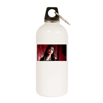 Gavlyn White Water Bottle With Carabiner