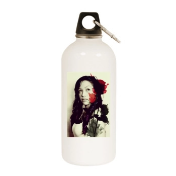 Gavlyn White Water Bottle With Carabiner