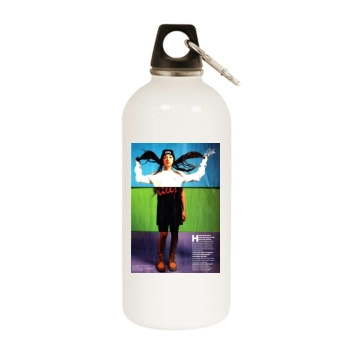 Gavlyn White Water Bottle With Carabiner