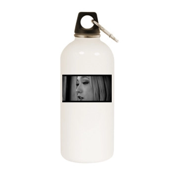 Gavlyn White Water Bottle With Carabiner