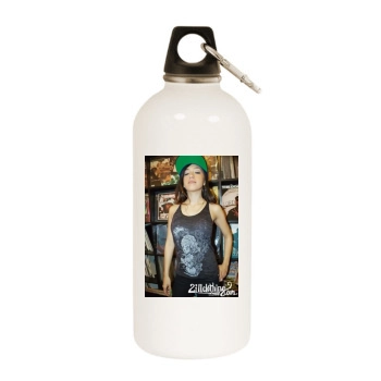 Gavlyn White Water Bottle With Carabiner