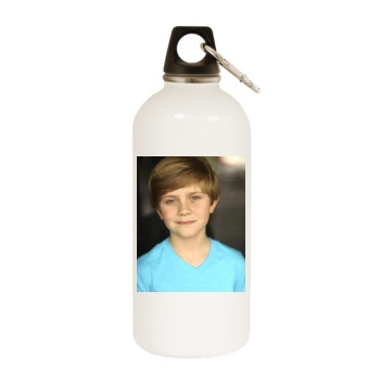 Aiden Flowers White Water Bottle With Carabiner