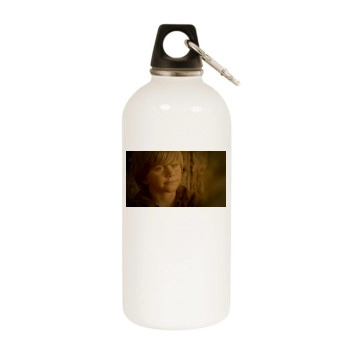 Aiden Flowers White Water Bottle With Carabiner