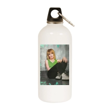 Hayley Williams White Water Bottle With Carabiner